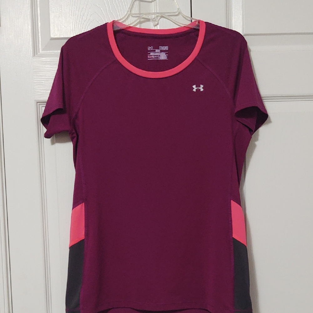 Under Armour Women's Purple and Pink Athletic Top